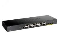 Коммутатор управляемый L2 24 порта 10/100/1000 Мб /с, 4хSFP+ 125629 D-Link
