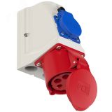 Розетка настенная комбинированная 32А/400V/3P+N+E/IP44 00-00002433 PCE