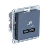 ATLASDESIGN USB РОЗЕТКА тип-C 65W высокоскор.заряд. QC, PD, механизм, ГРИФЕЛЬ ATN000727 Systeme Electric