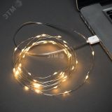 Гирлянда Роса 10 м, 100 LED, USB, теплое белое свечение 315-976 Neon-Night