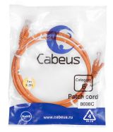 Патч-корд U/UTP, категория 6, 2xRJ45/8p8c, неэкранированный, оранжевый, PVC, 1м 8698c Cabeus