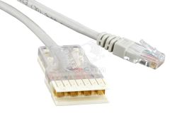 Патч-корд 110 тип-RJ45 1 пара LSZH серый (1м) 229893 Hyperline