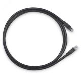 Патч-корд F/UTP, категория 6a, 2xRJ45/8p8c, экранированный, армированный гофрированной стальной лентой, черный, РЕ, внешний, 2м 10139c Cabeus