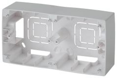 Коробка накладного монтажа 2 поста, Эра12, алюминий (10/100/800) 12-6102-03 Б0043172 ЭРА