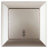 Переключатель Intro Solo 4-103-04 одноклавишный 10А-250В, IP20, СУ, шампань Б0053580 ЭРА