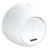 Выключатель двойной  Rotondo с подсветкой, цвет белый 7700866 OneKeyElectro