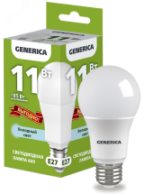 Лампа светодиодная A60 груша 11Вт 230В 6500К E27 ПРОМО GENERICA LL-A60-11-230-65-E27-G IEK