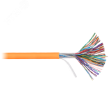 Кабель NIKOLAN U/UTP 50 пар, Кат.3 Класс C 16МГц одножильный BC (чистая медь) 26AWG 0.405мм внутренний/внешний LSZH -40С нг(А)-HFLTx оранжевый1м ЭКО54535 NETLAN