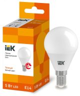 Лампа светодиодная G45 шар 5Вт 230В 3000К E14 IEK LLE-G45-5-230-30-E14 IEK