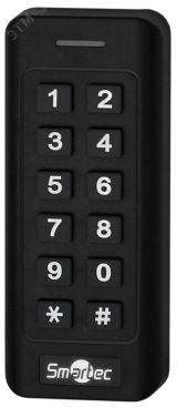 Считыватель EM, HID prox, MIFARE с клавиатурой, черный smkd0757.1 Smartec