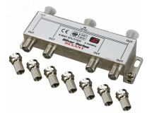 Делитель ТВ краб x 6 + 7шт. F BOX 5-1000 МГц Silver, 05-6104 REXANT