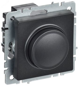 BRITE Светорегулятор поворотно-нажимной 600Вт СС10-1-0-БрЧ черный BR-D20-0600-K02 IEK