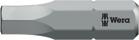 Бита биторсионная 840/1 BTZ Hex-Plus под внутренний шестигранник вязкая твёрдость хвостовик шестигранный 1/4 C 6.3 5.5 x 25 мм WE-056686 Wera