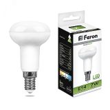 Лампа светодиодная LED зеркальная 7вт Е14 R50 белый 25514 FERON