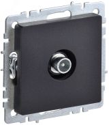 BRITE Розетка TV проходная РТВ10-0-БрЧ черный BR-A10-P-K02 IEK