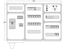 Щит управления электрообогревом DEVIBOX HR 18x4400 3хD330 (в комплекте с терморегулятором и датчиком температуры) DBR172 DEVIbox
