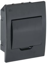 Корпус модульный пл. встр. ЩРВ-П-6 черный черн. дв. IP41 IEK