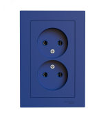 ATLASDESIGN РОЗЕТКА двойная без заземления,16А, в сборе, АКВАМАРИН ATN001120 Systeme Electric