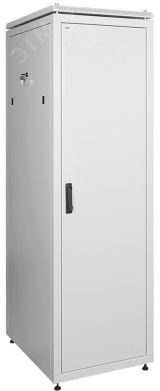 Шкаф сетевой 19дюйм LINEA N 38U 600х600 мм металлическая передняя дверь серый LN35-38U66-M ITK