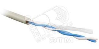 Витая пара UTP 5 1 пара одножильный серый 500 м 41482 Hyperline