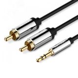Аудио кабель Jack 3.5 мм M на 2RCA M, 3 м. 1000646812 Vention