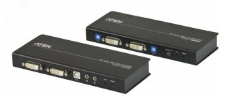 Удлинитель KVM 60 метров, DVI-D, USB, аудио, 2 дисплея, 1920 x 1200 1000265910 Aten