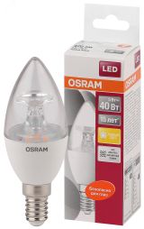 Лампа светодиодная LED 5.0Вт E14 LS CLB40 тепло-белый прозрачная свеча OSRAM 4058075318120 LEDVANCE