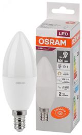 Лампа светодиодная LED 10 Вт E14 3000К 800Лм свеча 220 В (замена 75Вт) OSRAM 4058075579125 LEDVANCE