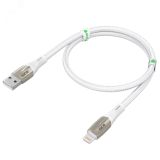 Кабель USB AM на Lightning, 1.2 м., белый нейлон, быстрая зарядка 1000626780 Greenconnect