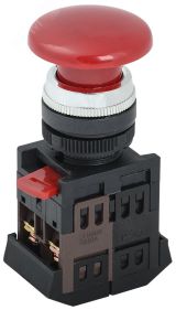 Кнопка красная AEA-22 Гриб без подсветки 1з+1р 240В BBG30-AEA-K04 IEK