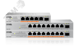 Коммутатор неуправляемый 5 портов. 4хPoE,100 /1000 Мб/с. 2.5 Гб/с  5хRJ45.1xSFP+ 144851 Zyxel