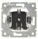 VALENA Розетка с заземлением 2К+З со шторками алюминий 770211 Legrand