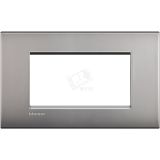 LivingLight Рамка AIR 4 поста Матовый никель LNC4804NK BTicino