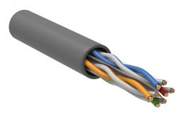 Витая пара U/UTP кат.6 4 пары 23 AWG solid 305м PVC серый LC1-C604-111 ITK