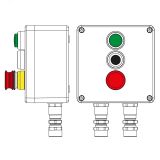 Взрывозащищенный пост управления из полиэстера CPE-P-03-(1xLR(250)-P1G(11)-1xP3E(11))-2xKA2MHK(C)1Ex d e IIC Т5 Gb / Ex tb IIIC T95°C Db IP66/КЗ 2231.051.22.11L DKC