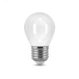 Лампа светодиодная филаментная LED 5 Вт 450 лм 4100К AC150-265В E27 шар P45 нейтральный матовая колба Black Filament Gauss 105202205 GAUSS