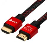 Кабель HDMI 2.0, Ultra HD 19М на 19М, 2 м., AL красный нейлон 1000544297 Greenconnect