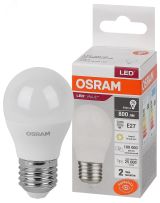 Лампа светодиодная LED 10 Вт E27 3000К 800Лм шарик 220 В (замена 75Вт) OSRAM 4058075579897 LEDVANCE