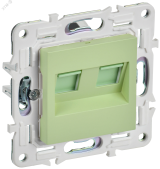 SKANDY Розетка компьютерная двойная RJ45 кат.6 SK-K04G мятный IEK SK-K20-2-K06 IEK