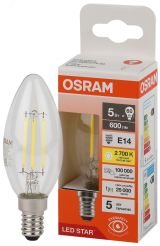 Лампа светодиодная LED 5 Вт E14 2700К OSRAM 4058075684577 LEDVANCE