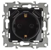Розетка 2P+E 16A-250В, штор. с 2xUSB 5В-3А, Эра12, чёрный (10/100/2000) 12-4109-06 Б0047845 ЭРА