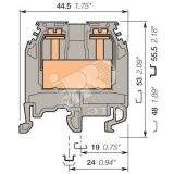 Клемма винтовая M16/12N 16 мм.кв синяя 1SNA125129R1600 TE Connectivity (Entrelec,Tyco)