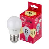 Лампа светодиодная E14 8 Вт шар теплый RED LINE LED P45-8W-827-E14 R Е14 / Б0050697 ЭРА