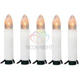 Гирлянда свечи 6 м, темно-зеленый ПВХ, 30 LED тёплый белый 303-084 Neon-Night