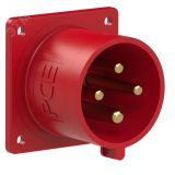 Вилка встраиваемая 32А/400V/3P+E/IP44, фланец     70x70 00-00002285 PCE