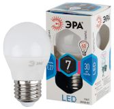 Лампа светодиодная LED P45-7W-840-E27 (диод, шар, 7Вт, нейтр, E27) Б0020554 ЭРА