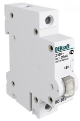 Лампа сигнальная DIN 1п белая LED ЛС-101 220В 18010DEK Dekraft
