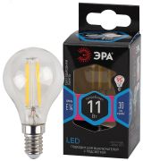 Лампа светодиодная F-LED P45-11w-840-E14 (филамент, шар, 11Вт, нейтр, E14) (10/100/4000) Б0047014 ЭРА