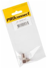 Переходник антенный, (гнездо F - штекер TV), угловой PROconnect 05-4311-4-7 REXANT