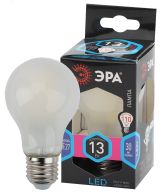 Лампа светодиодная F-LED A60-13W-840-E27 frost (филамент, груша мат., 13Вт, нейтр, Е27) (10/100/1500) Б0044092 ЭРА